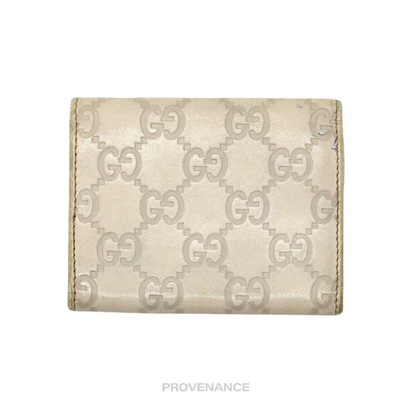 🔴 Gucci Card Wallet - Chalk Guccissima Leather - Picture 2 of 8